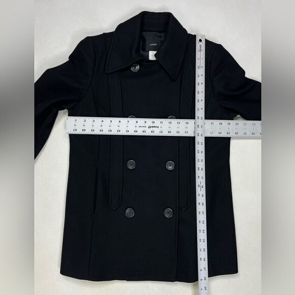 J Crew Peacoat Wool Jacket Women Size 8 Black - Picture 9 of 9
